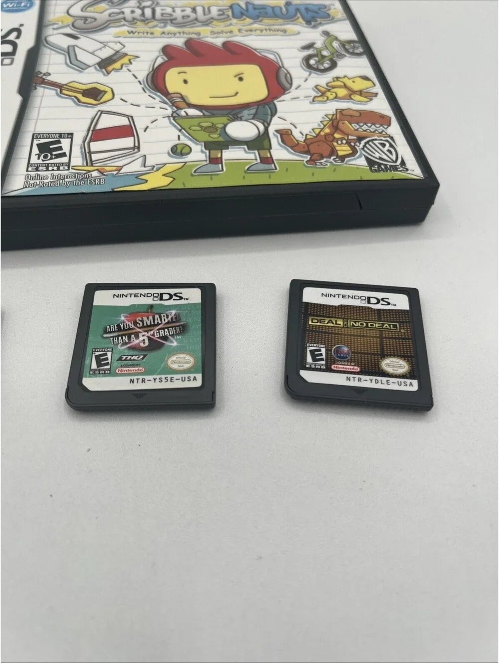 Brain Teaser Game Show Nintendo DS Lot Of 5 Games Bundle Scribblenauts Brain Age